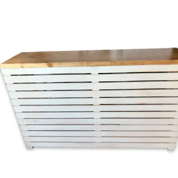 Location bar démontable en bois blanc pour événement