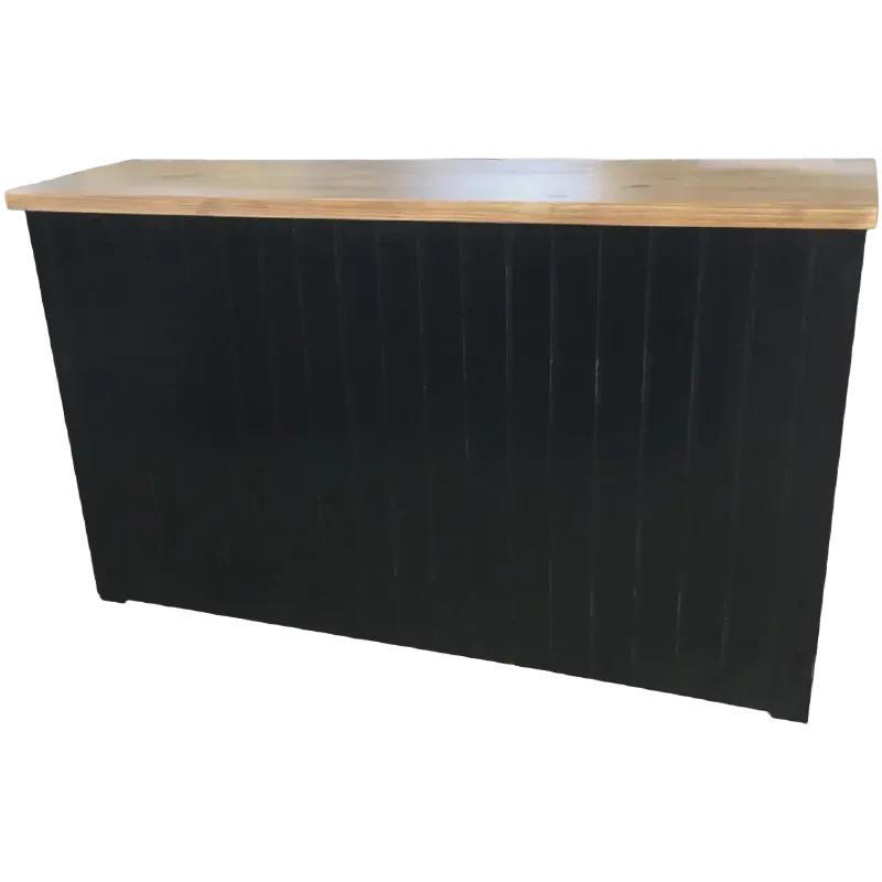 Location bar démontable en bois noir pour événement