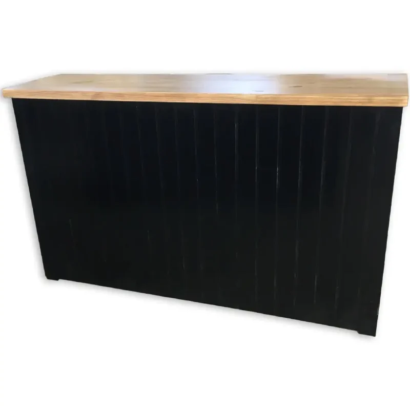 Location bar démontable en bois noir pour événement
