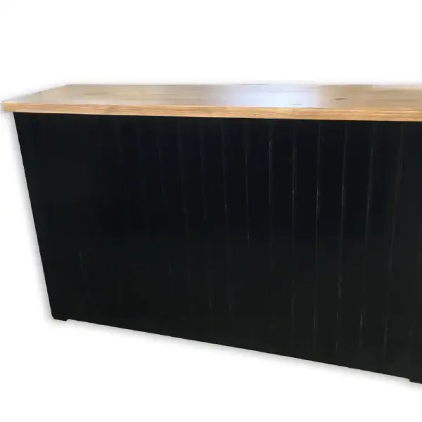 Location bar démontable en bois noir pour événement