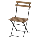 Location de chaise pliante à lattes en bois pour événements