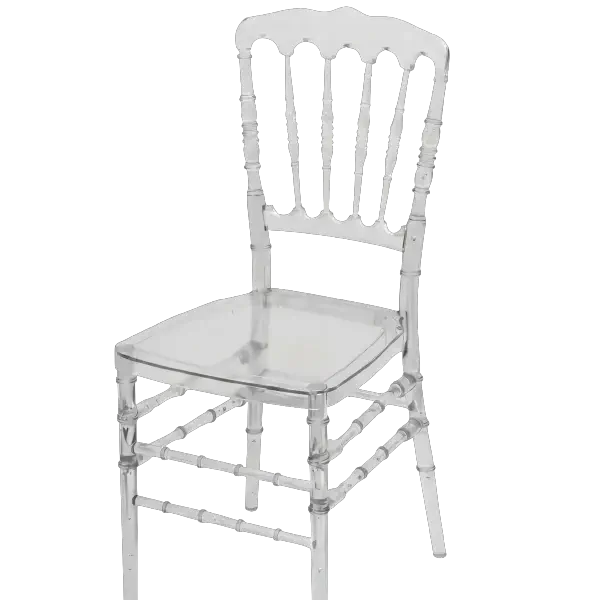 Location de chaise napoléon transparente pour événements