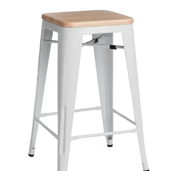 Location de tabouret de bar indus blanc pour événements