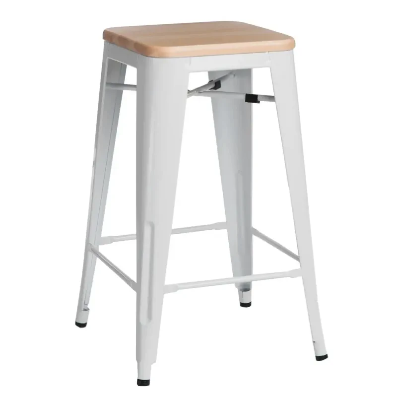 Location de tabouret de bar indus blanc pour événements